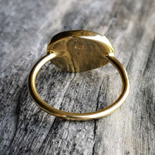Load image into Gallery viewer, Amethyst ring 925 silver 18ct gold plated