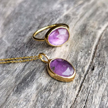 Load image into Gallery viewer, AMETHYST NECKLACE GOLD - Soulshine Gems