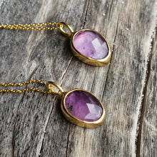 Load image into Gallery viewer, AMETHYST NECKLACE GOLD