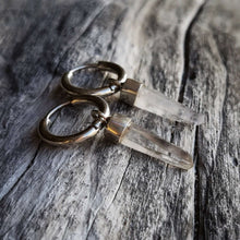 Load image into Gallery viewer, Crystal huggies earrings in 925 silver