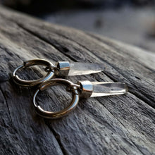 Load image into Gallery viewer, Crystal huggies earrings in 925 silver