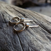 Load image into Gallery viewer, Crystal huggies earrings in 925 silver