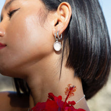 Load image into Gallery viewer, Rose quartz earrings in 925 silver