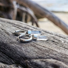 Load image into Gallery viewer, Crystal huggies earrings in 925 silver