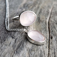 Load image into Gallery viewer, ROSE QUARTZ OVAL NECKLACE - Soulshine Gems