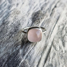 Load image into Gallery viewer, ROSE QUARTZ CUSHION RING - Soulshine Gems