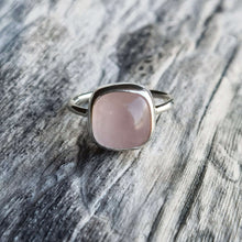 Load image into Gallery viewer, ROSE QUARTZ CUSHION RING - Soulshine Gems