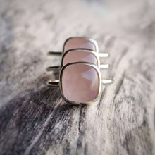 Load image into Gallery viewer, ROSE QUARTZ CUSHION RING - Soulshine Gems