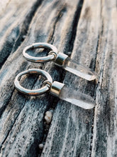 Load image into Gallery viewer, Crystal huggies earrings in 925 silver