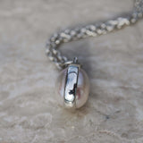 Fresh water pearl set in 925 silver necklace