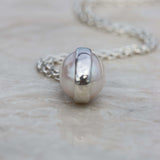 Fresh water pearl set in 925 silver necklace 