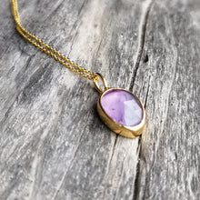 Load image into Gallery viewer, AMETHYST NECKLACE GOLD
