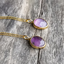 Load image into Gallery viewer, AMETHYST NECKLACE GOLD
