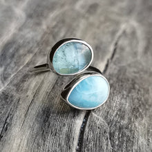 Load image into Gallery viewer, SPIRAL RING LARIMAR &amp; AQUAMARINE
