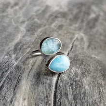 Load image into Gallery viewer, SPIRAL RING LARIMAR &amp; AQUAMARINE
