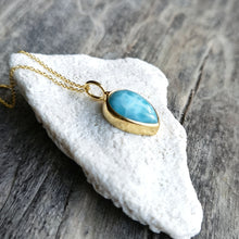 Load image into Gallery viewer, LARIMAR NECKLACE GOLD
