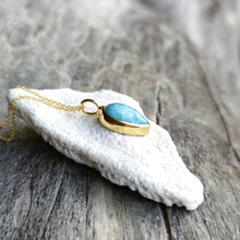 Load image into Gallery viewer, LARIMAR NECKLACE GOLD
