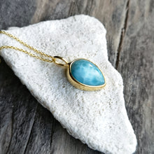 Load image into Gallery viewer, LARIMAR NECKLACE GOLD
