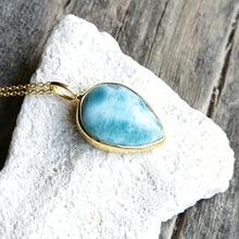 Load image into Gallery viewer, LARIMAR NECKLACE GOLD
