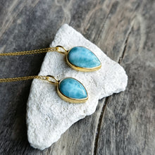 Load image into Gallery viewer, LARIMAR NECKLACE GOLD
