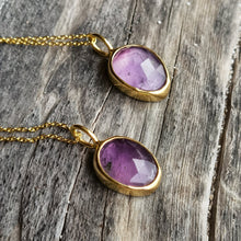 Load image into Gallery viewer, AMETHYST NECKLACE GOLD
