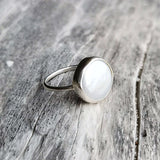 Fresh water pearl ring in 925 silver 