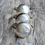 Fresh water pearl ring in 925 silver 