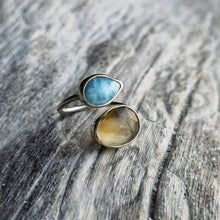 Load image into Gallery viewer, SPIRAL RING LARIMAR &amp; CITRINE
