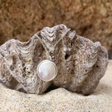 Fresh water pearl set in 925 silver necklace 