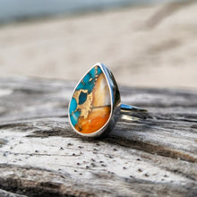 Load image into Gallery viewer, SPINY OYSTER COPPER TURQUOISE RING
