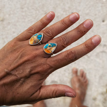 Load image into Gallery viewer, SPINY OYSTER COPPER TURQUOISE RING
