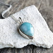 Load image into Gallery viewer, LARIMAR NECKLACE SILVER
