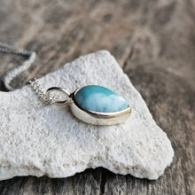 Load image into Gallery viewer, LARIMAR NECKLACE SILVER
