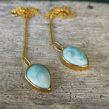 Load image into Gallery viewer, LARIMAR NECKLACE GOLD
