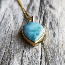 Load image into Gallery viewer, LARIMAR NECKLACE GOLD
