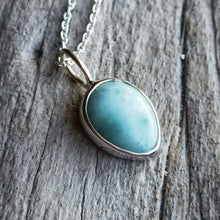 Load image into Gallery viewer, LARIMAR NECKLACE SILVER
