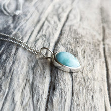 Load image into Gallery viewer, LARIMAR NECKLACE SILVER
