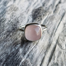 Load image into Gallery viewer, ROSE QUARTZ CUSHION RING
