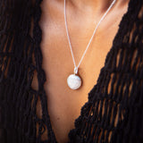 Fresh water pearl set in 925 silver necklace 