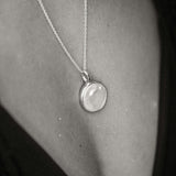 Fresh water pearl set in 925 silver necklace 