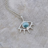 LARIMAR EYE PENDANT