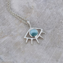 Load image into Gallery viewer, LARIMAR EYE NECKLACE
