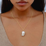 PEARL BARO NECKLACE GOLD