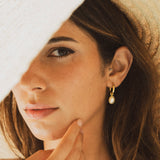 PEARL DROP EARRINGS GOLD