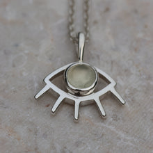 Load image into Gallery viewer, PREHNITE EYE NECKLACE - Soulshine Gems
