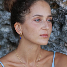 Load image into Gallery viewer, LAPIS LAZULI EARRINGS GOLD - Soulshine Gems
