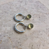 PREHNITE ROUND EARRINGS SILVER