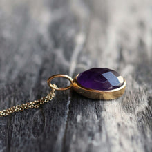 Load image into Gallery viewer, AMETHYST NECKLACE GOLD
