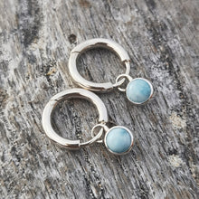 Load image into Gallery viewer, LARIMAR ROUND EARRINGS
