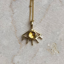 Load image into Gallery viewer, CITRINE EYE NECKLACE GOLD
